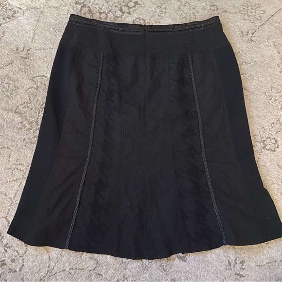 CRiSCA Black Peplum Skirt With Varied Fabric Details Size GB 12 - Picture 2 of 11